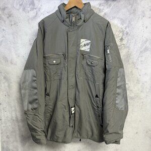 FMF Jacket Mens XL 26x33 Gray Racing Insulated Embroidered Y2K